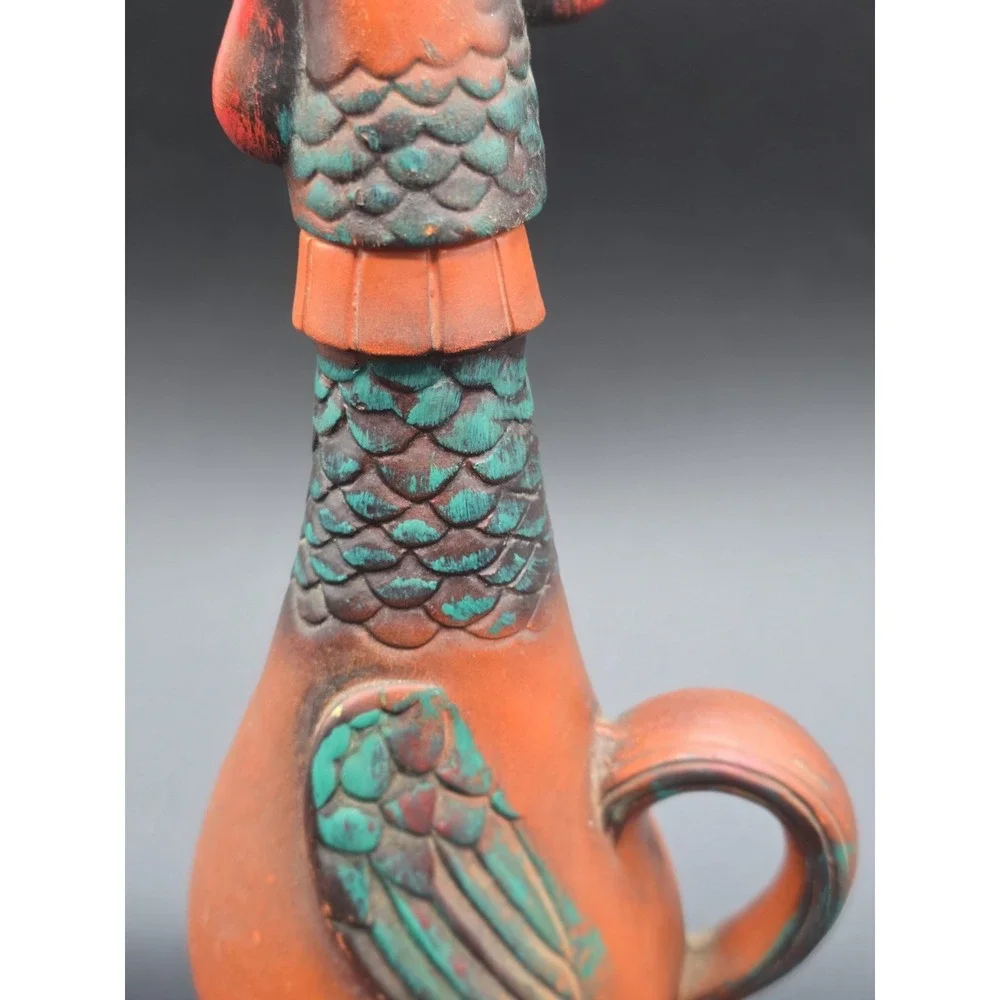 Vintage‎ Rooster Decanter with Cork Stopper Hand Painted